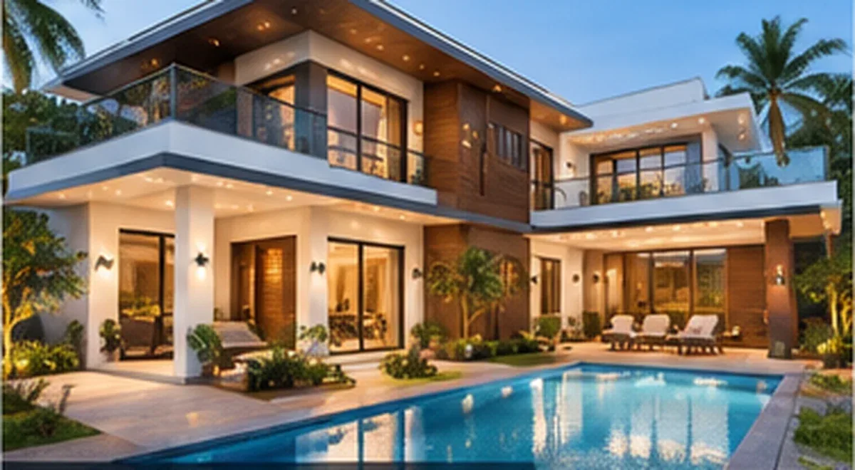 Luxury villa with swimming pool project