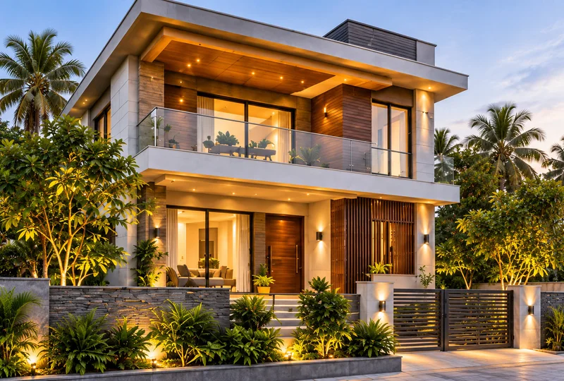 Modern two-storey villa built by JS Constructions