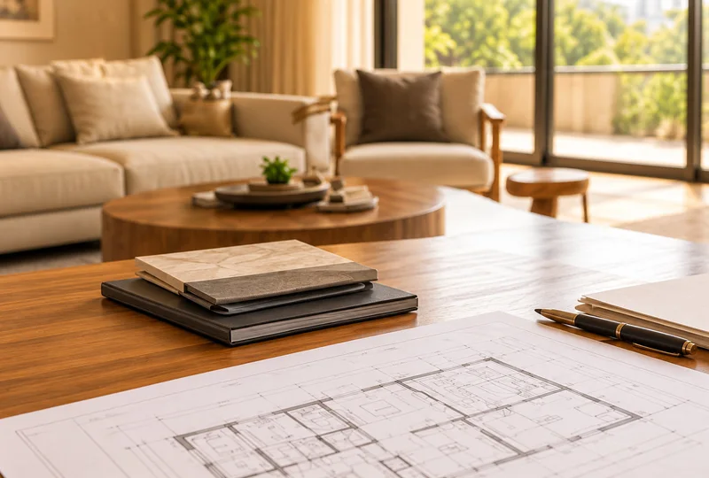Floor plan on a table for Vastu consultation